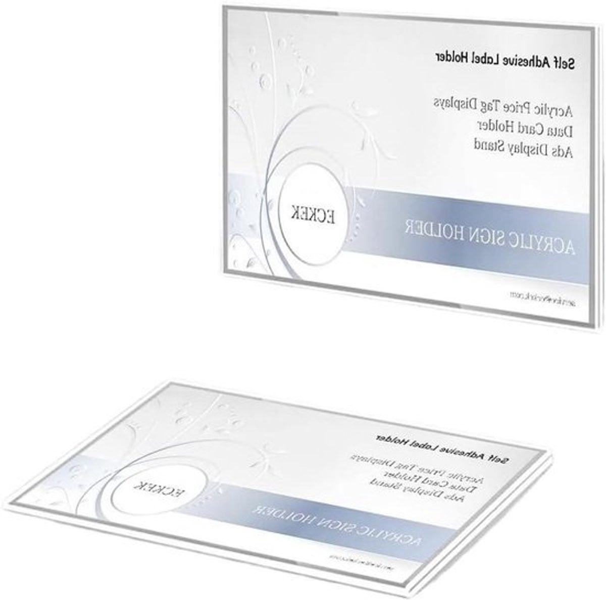 Acryl labelhouders Prijskaartdisplay Transparant 100 x 100 mm