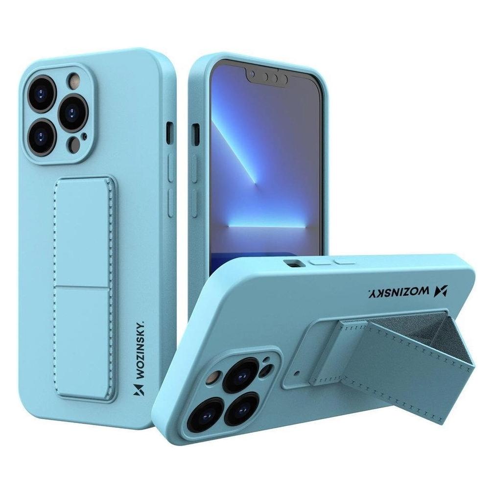 Wozinsky Kickstand Case silicone case with stand for iPhone 13 mini light blue (Apple iPhone 13 mini) (Wozinsky Kickstand iPhone 13 Mini Sky Blue)