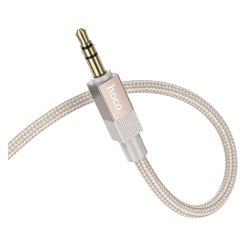 Hoco Cable Cable AUX Jack 3,5 mm (male) to Jack 3,5 mm (male) 1 m UPA32 gold (1 m, AUX Kabel) (60910438)