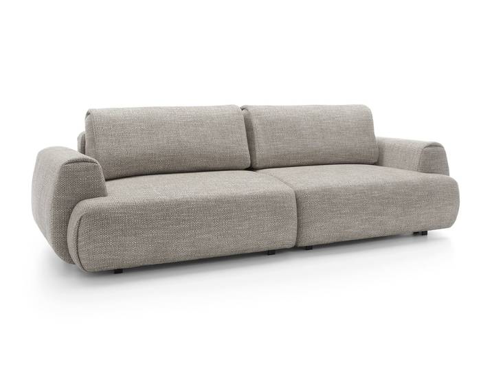 Masseno Sofa ZEST mit Schlaffunktion und Bettkasten, Ausziehbares Bettsofa - Grau, SILENCIO 19