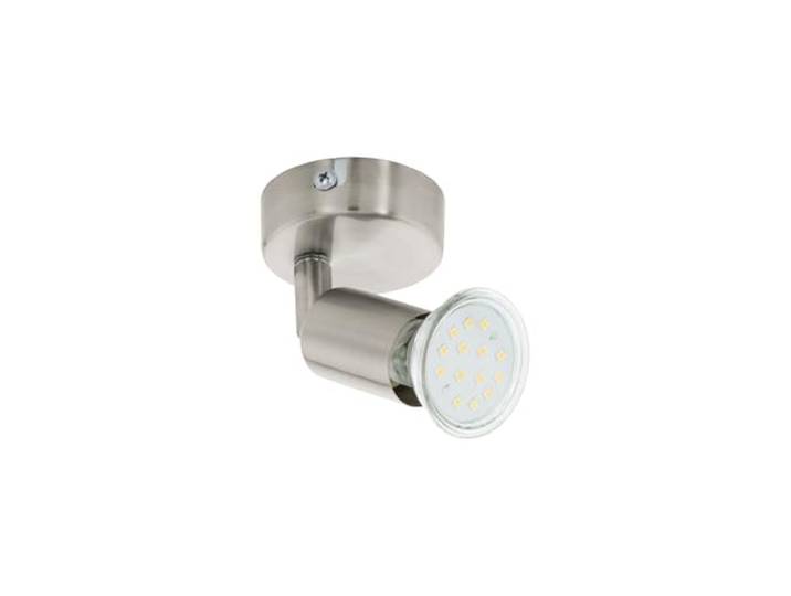 Eglo LED Applique murale Buzz-LED\, lampe murale\, spot mural en métal nickel mat\, lampe salon\, lampe couloir\, spot avec ampoule GU10\, blanc chaud