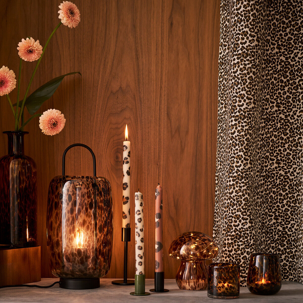 LA REDOUTE INTERIEURS Lampe décorative champignon à LED en verre, Onoki