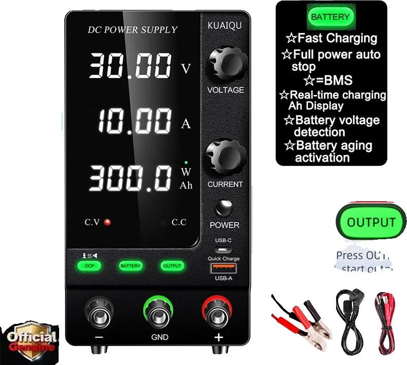 Einstellbares Gleichstromnetzteil, variable Ausgangsspannung, geregeltes Tischnetzteil, 30V10A Laden, AC 220V-a
