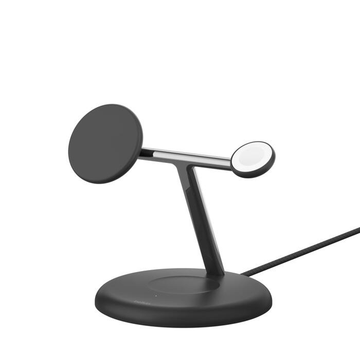Belkin BoostCharge Pro 15 W kabellose magnetische 3-in-1 Ladestation mit Qi2, schwarz WIZ023VFBK