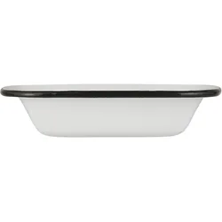 IB Laursen Seifenschale Emaille, 15,5 x 12 x 4 cm, Weiss