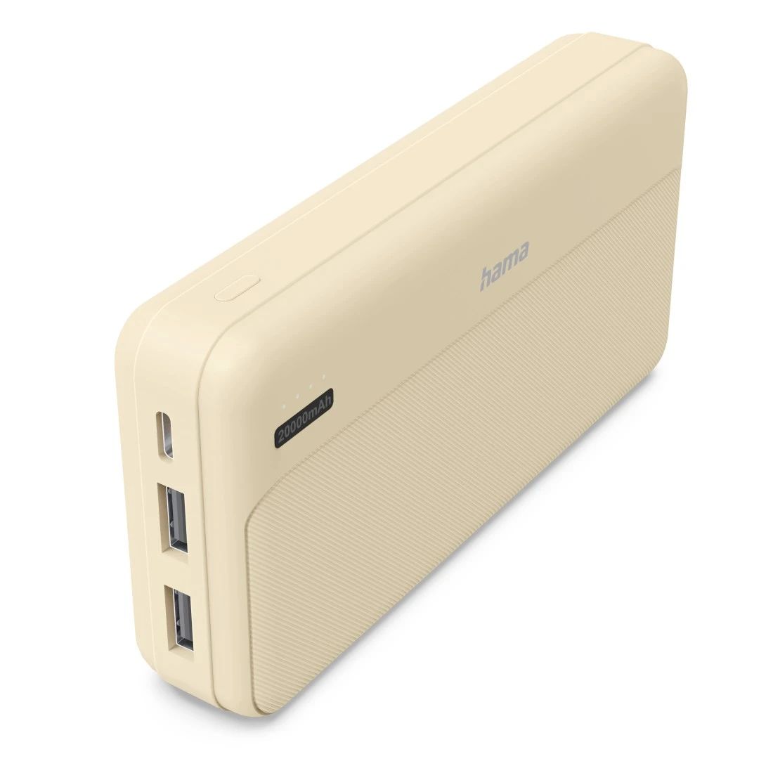 Hama 20000 mAh Powerbank USB Typ-C 201775 Pocket 20 (Sand) 00201775