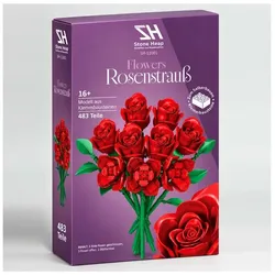 Stone Heap - Roter Rosenstrauss mit 9 Rosen (483 Teile)