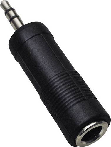 BKL Electronic 1102008 1102008 Klinke Audio Adapter [1x Klinkenstecker 3.5mm - 1x Klinkenbuchse 6.35 mm] Schwarz