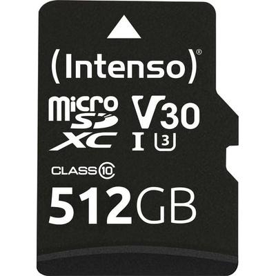 Intenso Professional miniSDXC-Karte Retail 512 GB Class 10, UHS-I U3, v30 Video Speed Class Wasserfest, Temperaturbeständig
