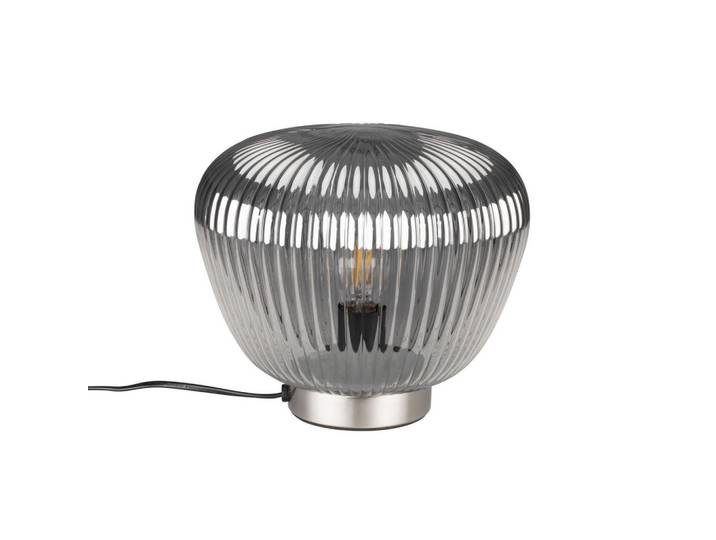 Dieter Knoll Tischleuchte, Chromfarben, Glas, Uni, oval, 22.5 cm, RoHS, Bsci, CE, Schnurschalter, Lampen & Leuchten, Innenbeleuchtung, Tischlampen, Tischlampen