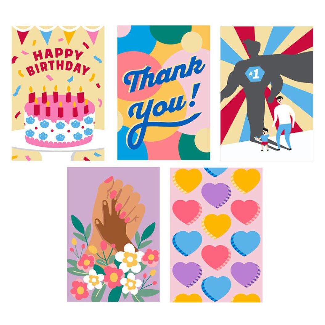 Kikkerland Paint By Numbers Cards (CR20)