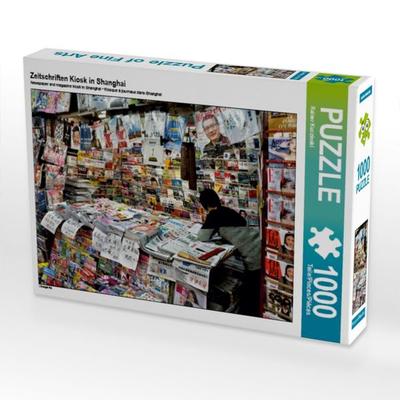 CALVENDO Puzzle Zeitschriften Kiosk in Shanghai | 1000 Teile Lege-Größe 64x48cm Foto-Puzzle für glückliche Stunden