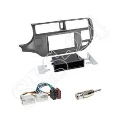 Kia Rio (UB) 09/2011 - 03/2015 Autoradio 2-DIN mit Fach Einbaurahmen Radioble...