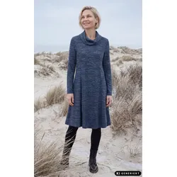 Viskose-Mix Shirt in Melange marine in Größe 42 von DW-Shop, Marine, 42