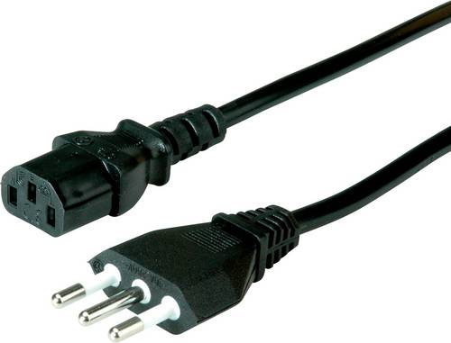 Value 19.99.2072 Strom Verbindungskabel Schwarz 1.80 m