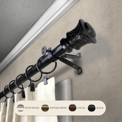 InStyleDesign Simona Adjustable Curtain Rod 13/16 inch dia.