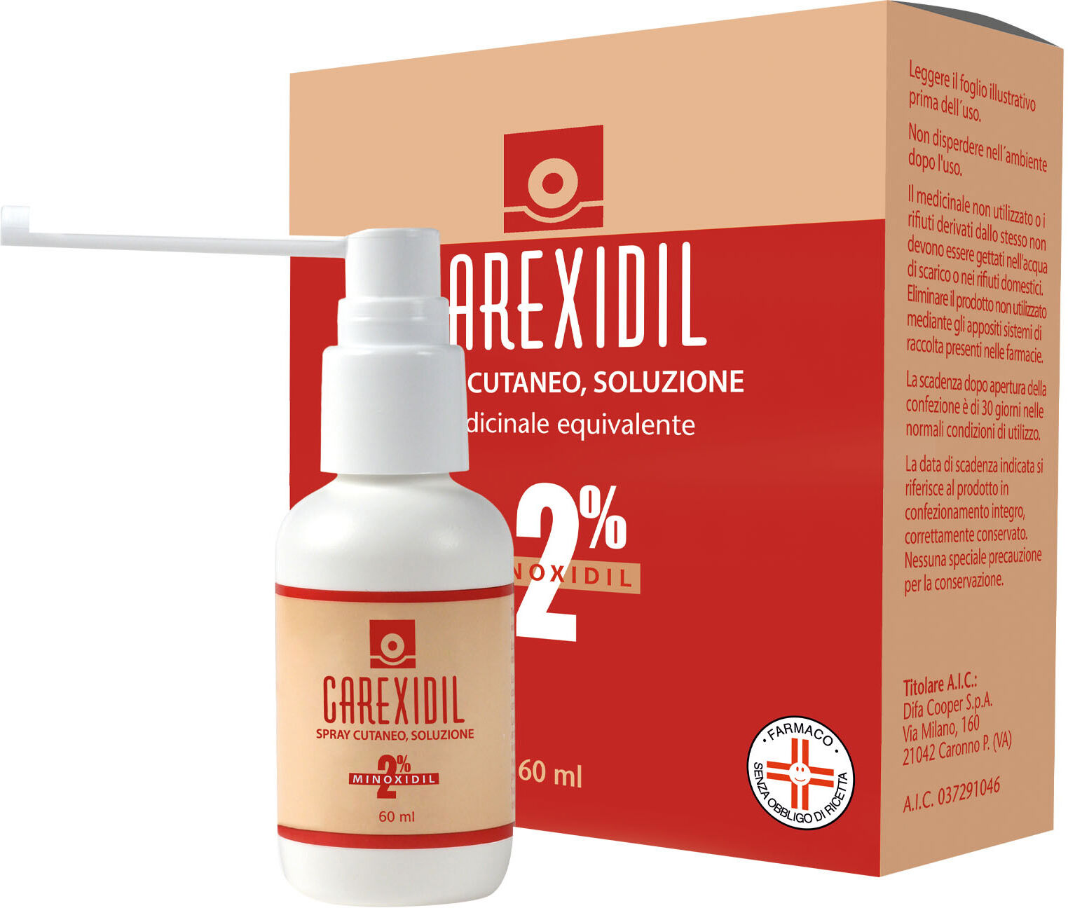 Cantabria Labs Difa Cooper Carexidil Soluzione Cutanea 2% 60 ml