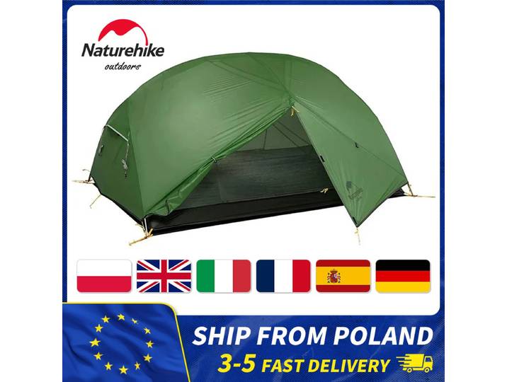 Tente Naturehike Mongar 1 2 3 Personnes PRO/UL/BASE, tente de camping ultralégère pour la randonnée, double couche, imperméable, abri autoportant