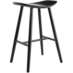 Barhocker aus schwarzem Holz H65 cm DEMORY