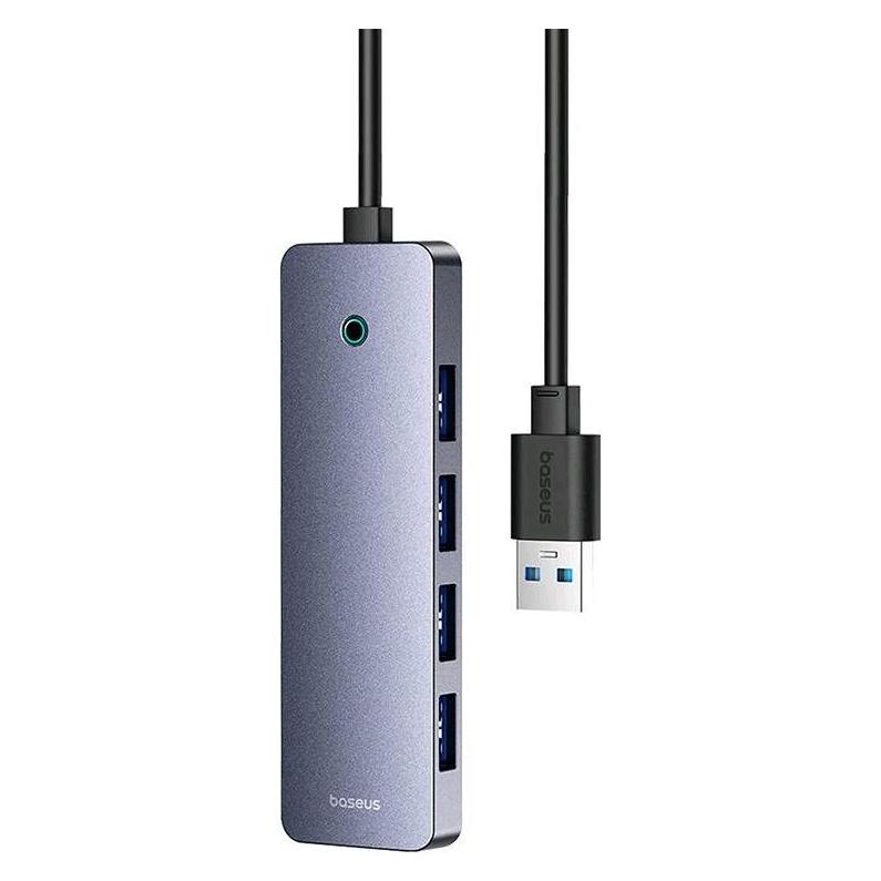 Baseus Hub 4in1 UltraJoy Lite 50cm USB-A to 4x USB 3.0 + USB-C 5V (grey) (USB-A, 4 Ports) (B0005280B811-01)
