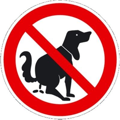 Schild Hier kein Hundeklo, Alu, Ø 400 mm