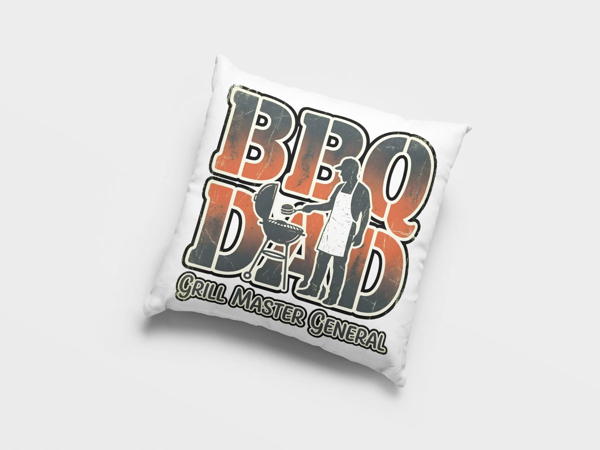 BBQ Papa Kussen - Grill Master General Decoratief Kussen - Vintage Vaderdag Cadeau