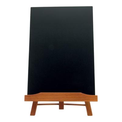 Securit® Tischaufsteller – Holz mit lackierter Mahagoni-Oberfläche – Inklusive A4-Tafel