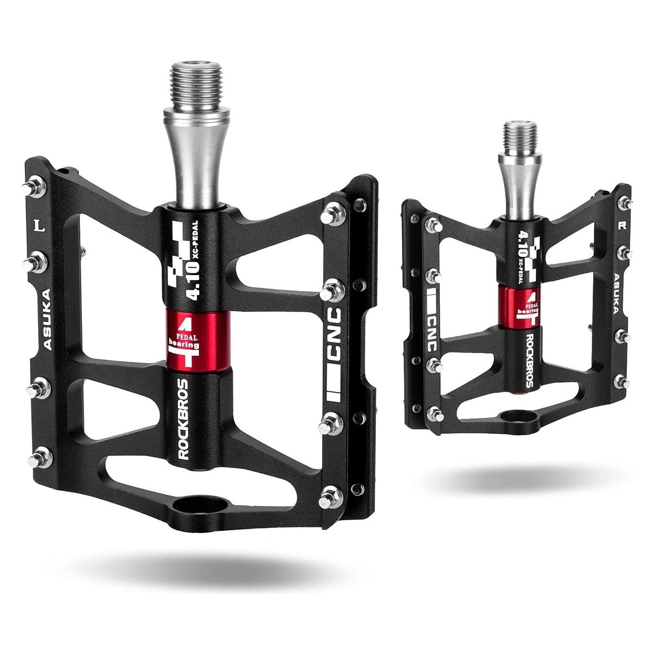 Rockbros Pedały rowerowe JT410 4.10 4 łożyska - czarne (5907769390685)