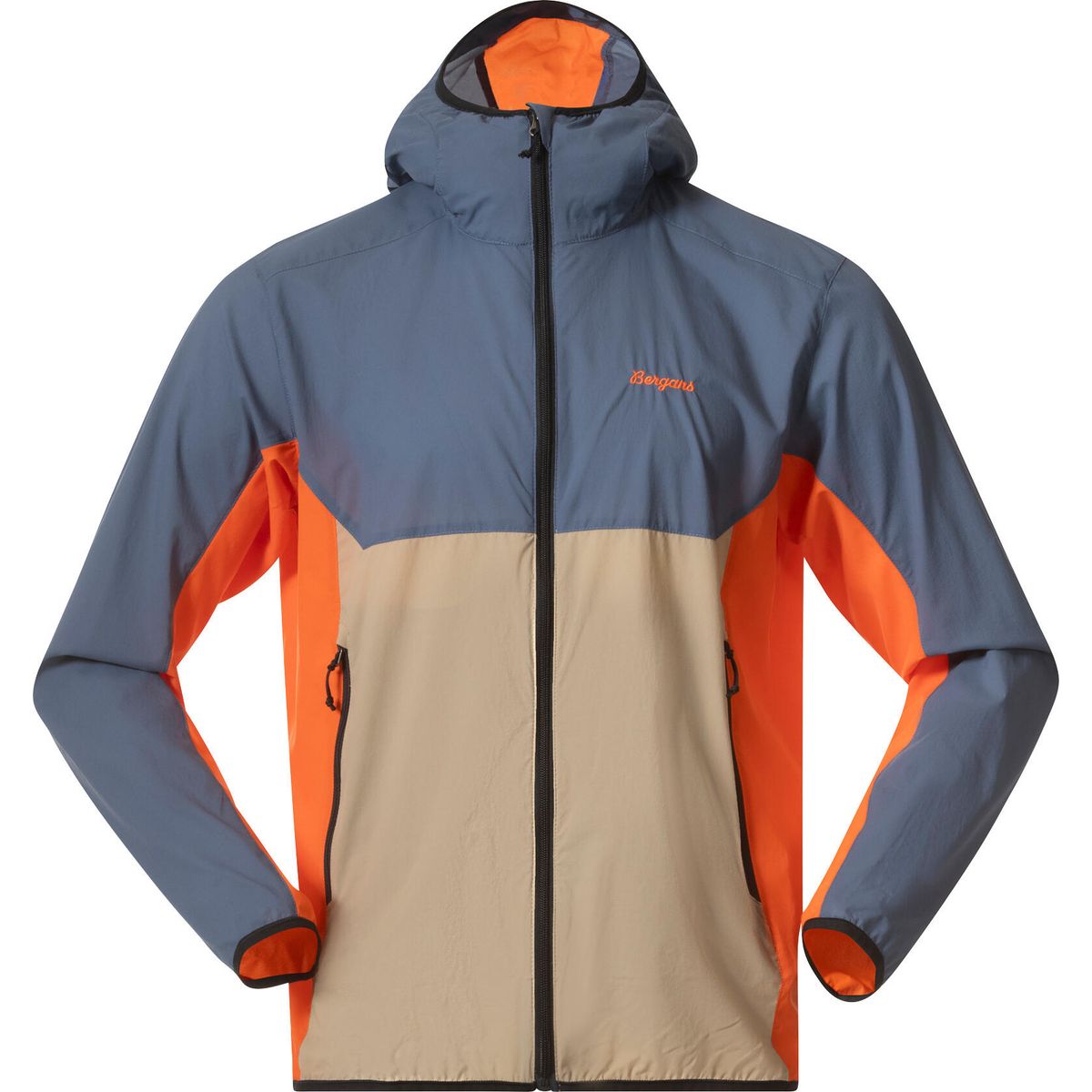 Bergans Vaagaa Windbreaker Jacket Men granite blue/warm sand/alert orange (25670) L 253083-3182-25670-L