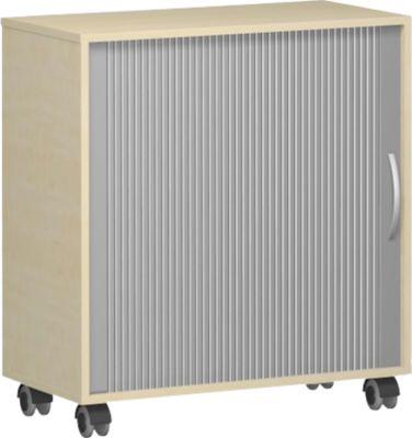 Mobiler Querrollladenschrank Alicante, B 800 x T 400 x H 791 mm, Ahorn-Dekor