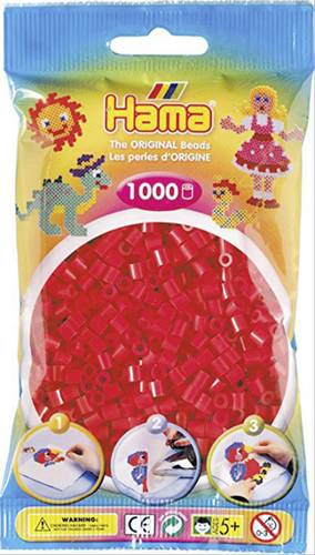 Vedes HAMA Perlen, rot, 1.000 Stück 207-05