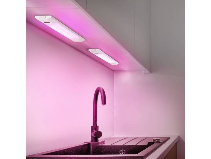 OSRAM LED meubelverlichting Linear Edge Sensor RGBW 30 cm wit Sensor, dimbaar, wit / opaal, Keuken, Aluminium, kastverlichting