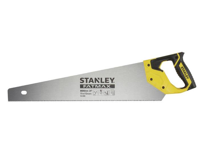 Handsäge STANLEY fein, 500 mm , gelb (silberfarben, gelb, schwarz), B:50cm, Kunststoff, Stahl, Handsägen, Handsäge