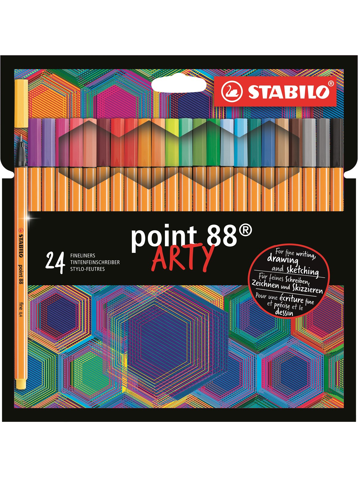 STABILO point 88 fineliner Arty cardboard wallet of 24 colors