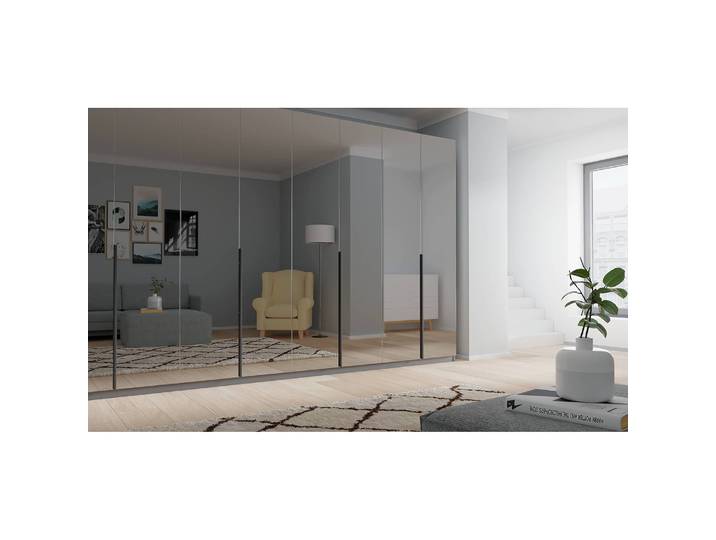 Armoire reflect+ 360 x 236cm Noir/Miroir gris Basic