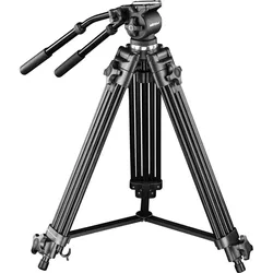 Walimex pro Pro EI-717 Videostativ 133cm (Metall), Stativ, Schwarz