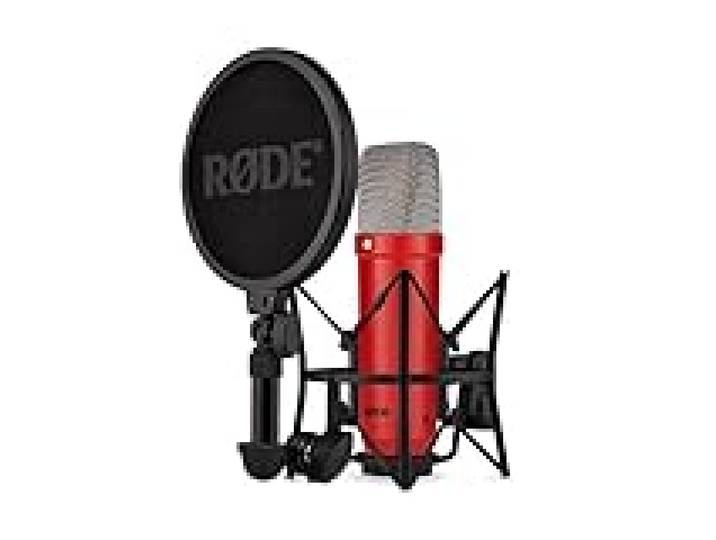 RØDE NT1 Série Signature - Microphone à condensateur avec Accessoires pour la Production Musicale, l'enregistrement Vocal, Le Streaming et Les podcasts (Rouge)