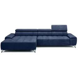 Ecksofa Palladio Stoff Blau Marine