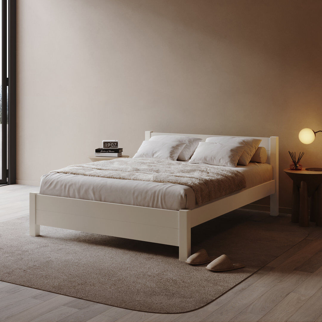 Mercury Edgilyn Single (3') Solid Wood Bed White Double (4'6)