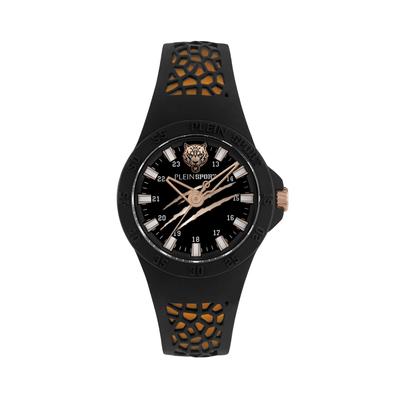 Luxusuhr PLEIN SPORT "Thunderstorm", schwarz (02rg, schwarz, goldenrose), Armbanduhren, Damen