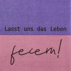 Home Fashion, Leben feiern, Lunch-Servietten aufgefaltetes Maß 33 cm x 33 cm, im Viertelfalz, 20 Stück pro Packung