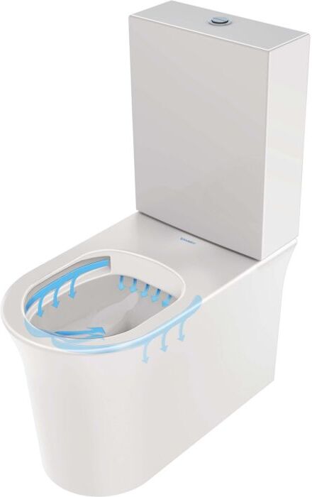 Duravit White Tulip Stand-Tiefspül-WC 2197092000 37x65cm, für aufgesetzten Spülkasten, für Kombination, weiß Hygiene Glaze
