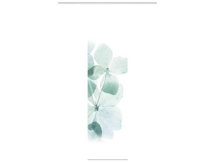 HOME WOHNIDEEN Schiebewand Bonita Leinenstruktur Digitaldruck mit Zubehör, Farbe:Mint, Größe:245 x 60 cm, Anzahl:1x