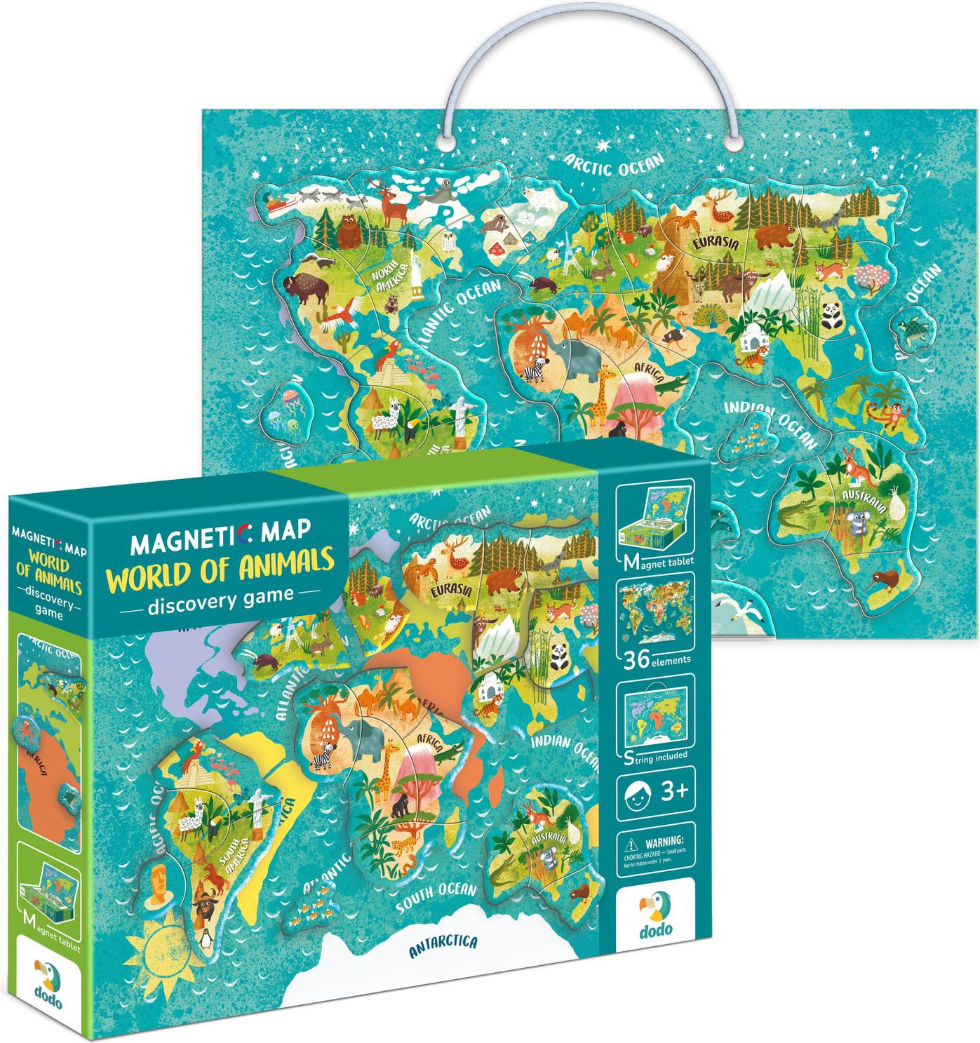DoDo Magnetische kaart van de dierenwereld model 200267