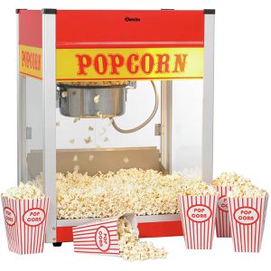 Bartscher Popcornmaschine V150, Zubereitung mit Öl, Antihaftbeschichtung, 1,5 kg / Stunde, Edelstahlkessel, 1500 W