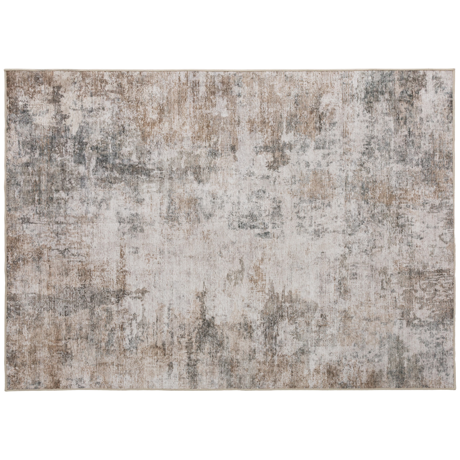 HOMCOM Vloerkleed met modern abstract patroon, bruin, polyester