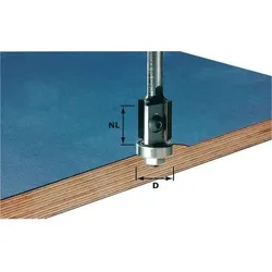 Festool Wendeplatten-Bündigfräser HW S8 HW D19 12x12 KL OFK