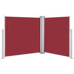 vidaXL Ausziehbare Seitenmarkise Rot 120 x 600 cm