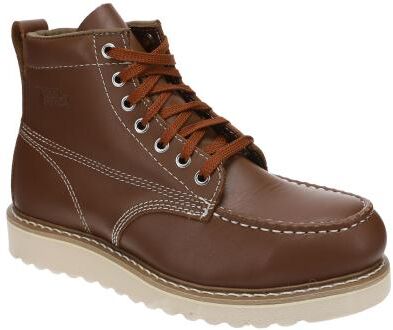 "Work America Men's 6"" Steel Toe Work in Tan, Size 12 E3, Leather"