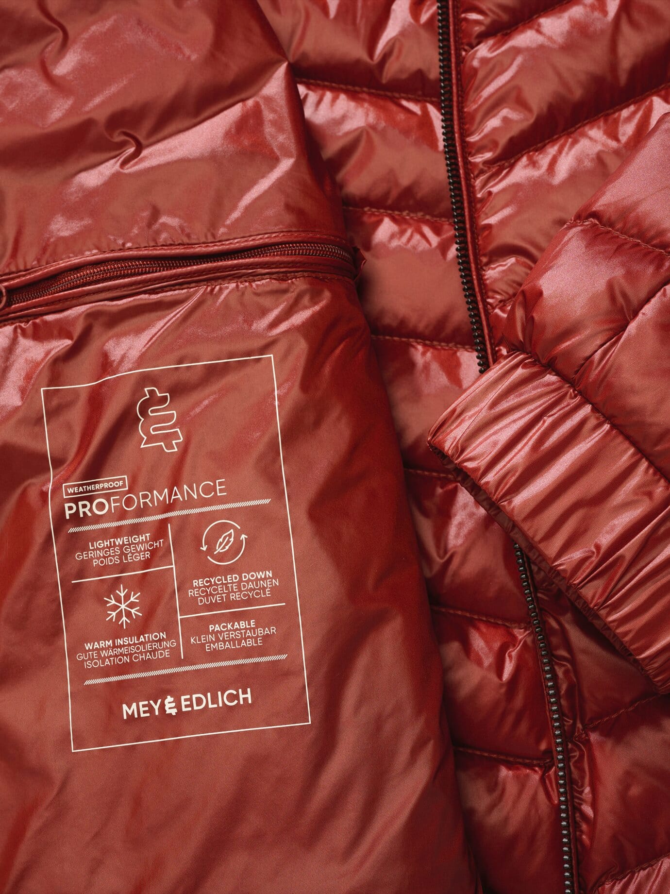 Mey & Edlich Durchblicker-Daunenjacke Rot 46